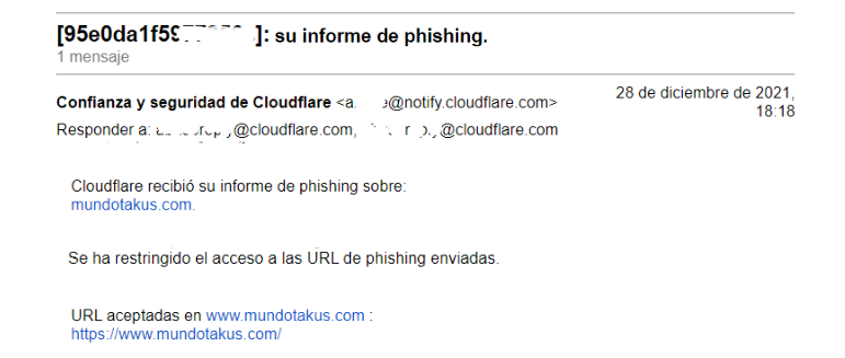 Contenido eliminado por Robo de identidad de un sitio web